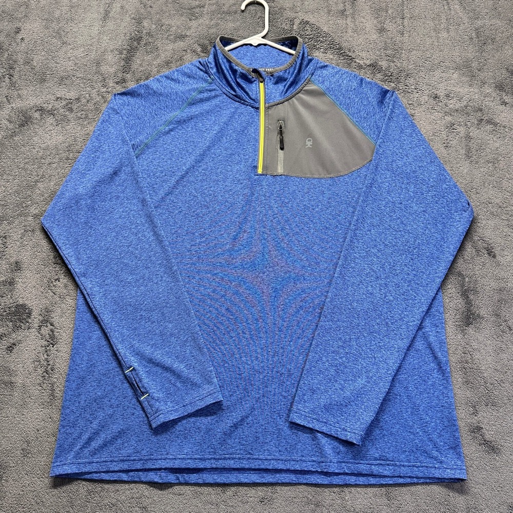 Little Donkey Andy 1/4 Zip Pullover Mens XXL Blue Long Sleeve Reflective Running